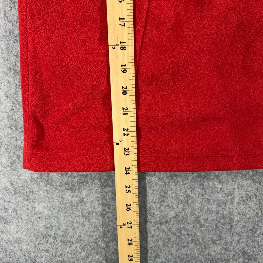 Nike Therma-FIT Womens Medium Red Fleece Long Sleeve Pullover Chest Pocket
